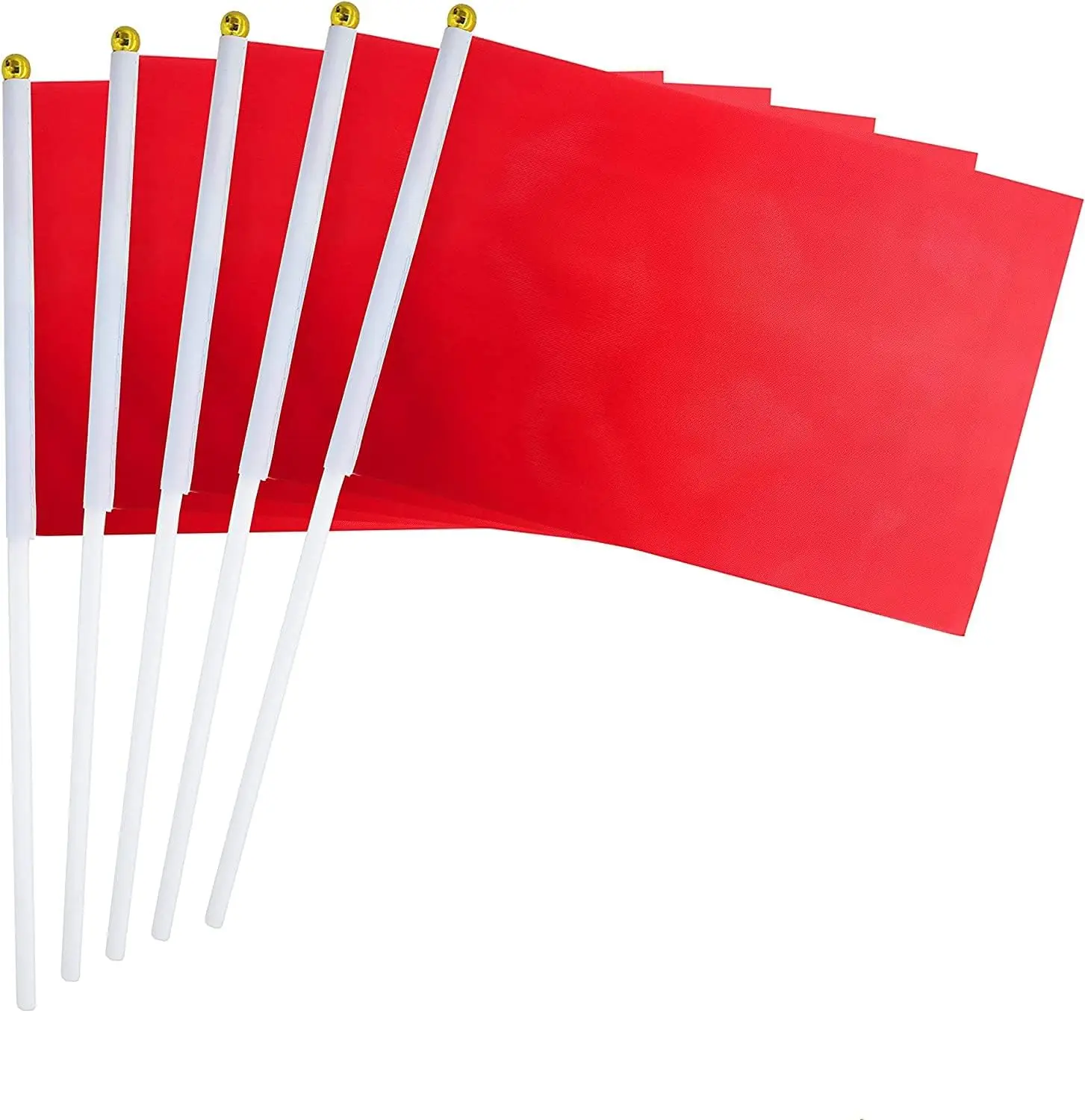 Solid White Blank Flag Small Mini Plain White Flags On Stick 5x8 Inch