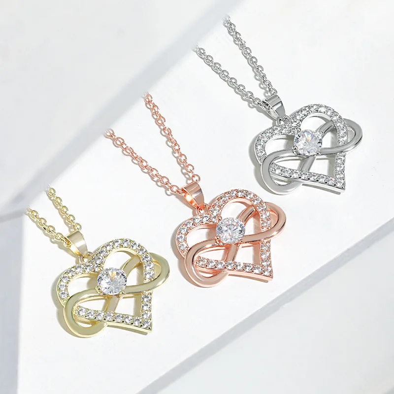 Infinite Symbol 8-Figure Heart Sweater Chain Niche High-Grade Love Necklace