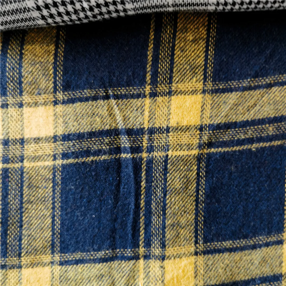 Wholesale warehouse big quantity check textile tc yarn dyed shirt fabric woven stock lot for garments/lining/shirting