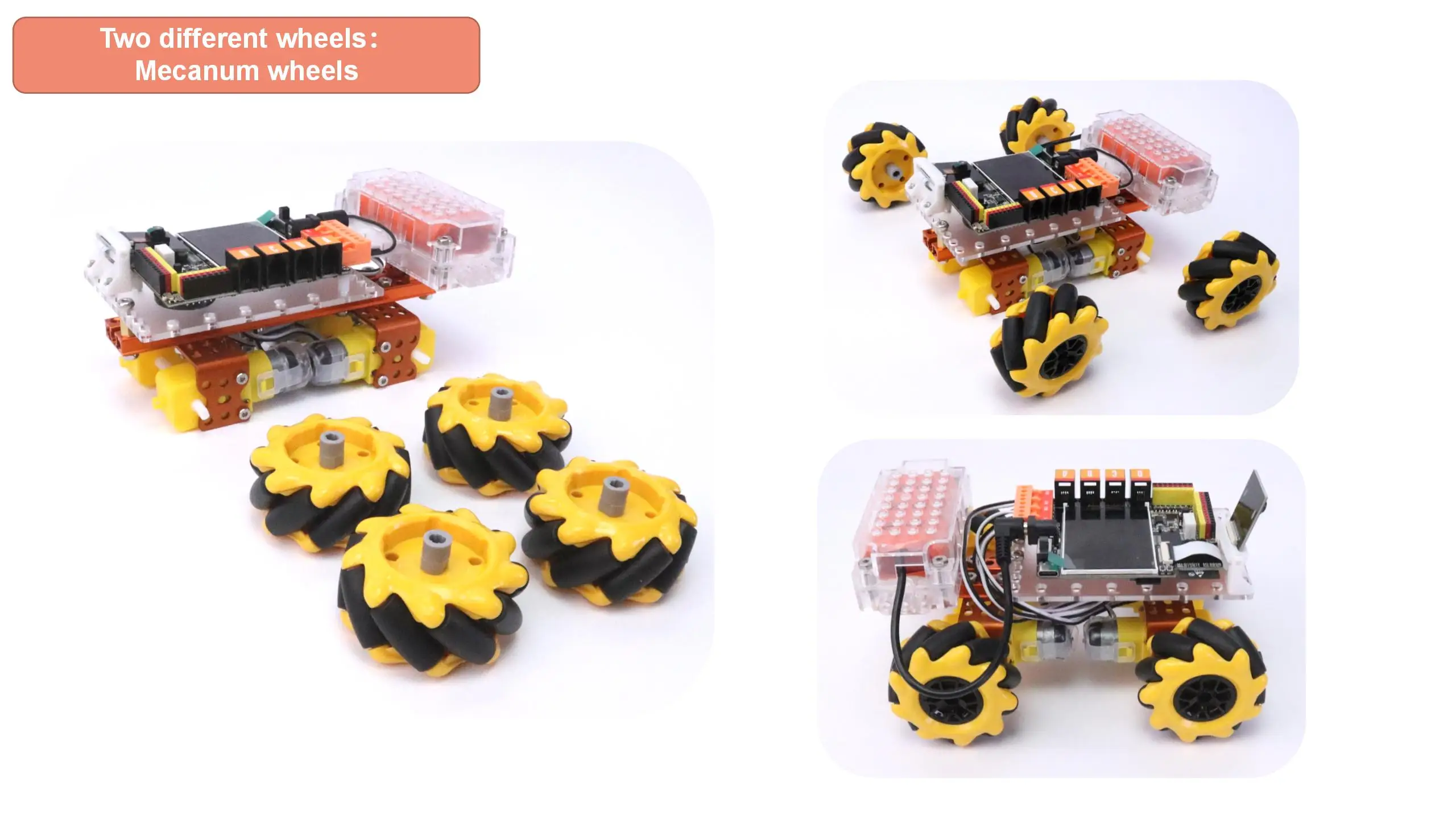 K210 Mainboard 4WD Mecanum Wheel Smart Robot Artificial Intelligence Robot DIY Kit Coding For Kids