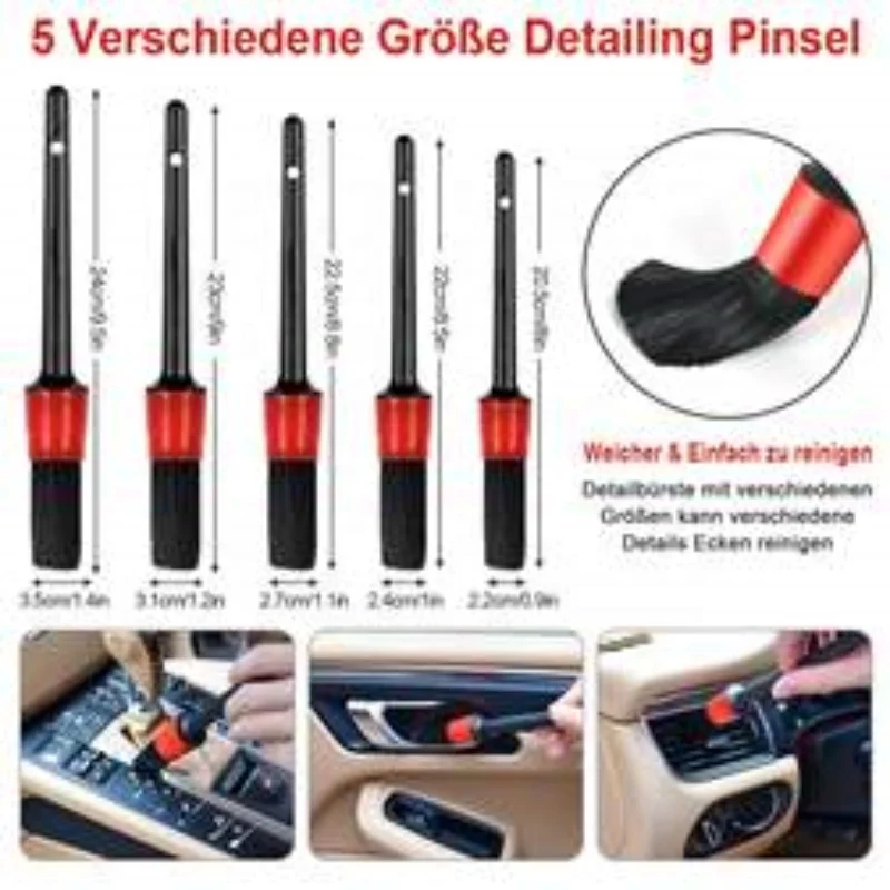 JYM-0507 Wholesale 15 Car Wheel Tire Detail Brush Kits For Car And Motorcycle Cleaning And Washing Tools