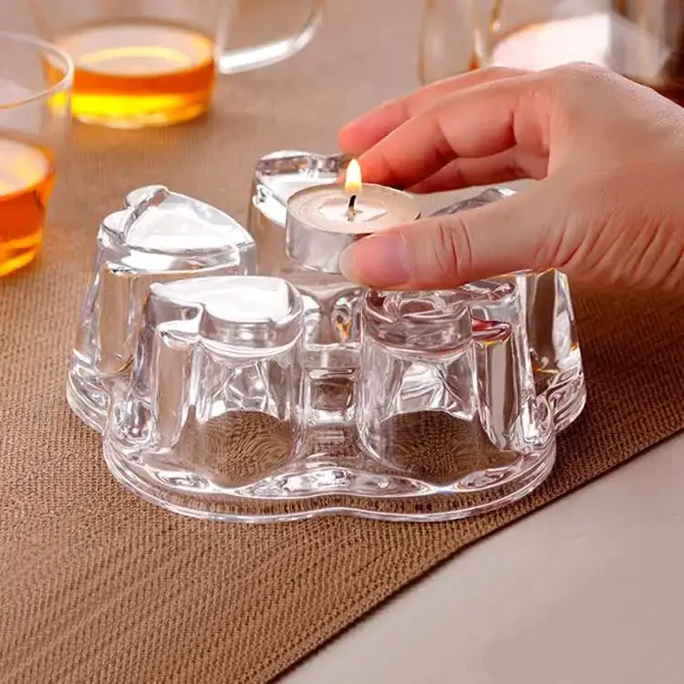 High borosilicate glass teapot Heat resistant thickened glass tea set warmer teapot base glass stand