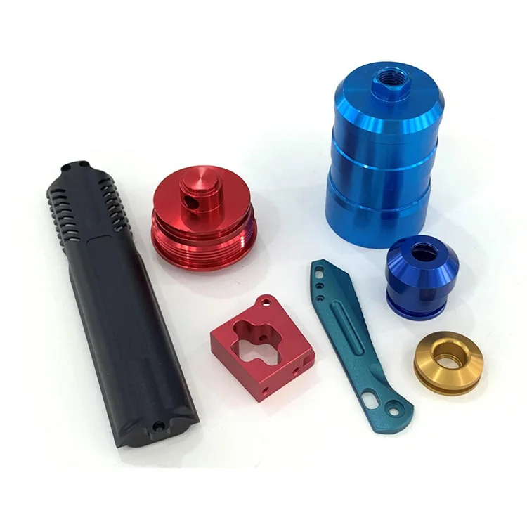 cnc turning machined aluminum anodized mechanical parts