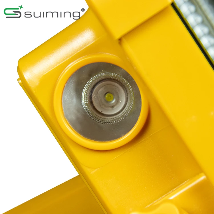 Solar Powered 1000 Watt Tri-color Flat LED Flood Lights With Hanging Hook USB Rechargeable Work Light With Power Bank