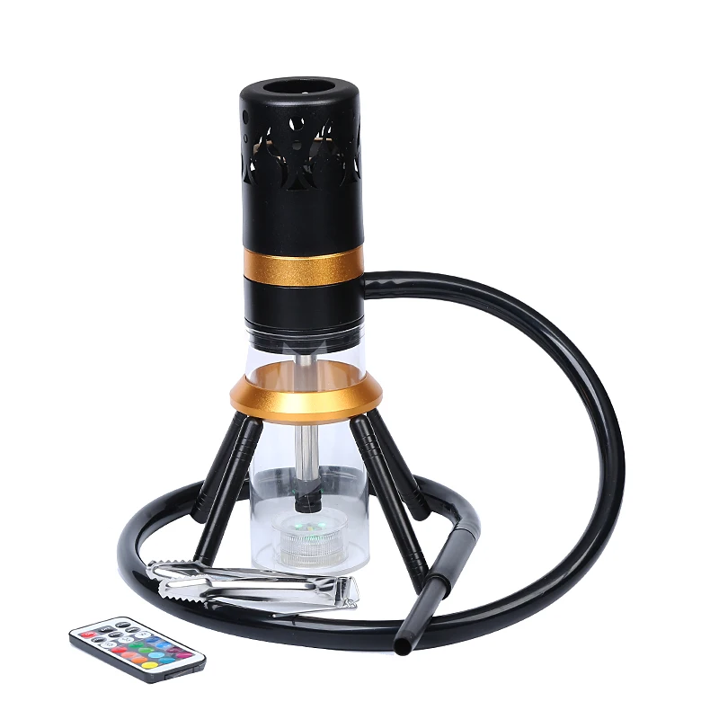 Wholesale Acrylic and metal hookah New Design Shisha russian hookah Smoking Portable fashion shisha hookah With LED