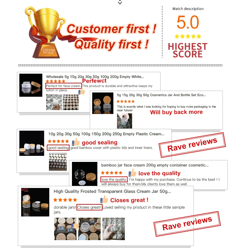 Wholesale Wide Mouth Bamboo Jars Cosmetic Container Cream Jar With PP Plastic Inner Bamboo Lid