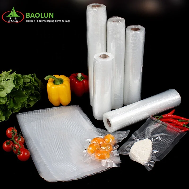 Hot Selling Clear PA PE Vaccum Sealer Packing Bag Embossing Food Plastic Sealer Seal Storage Rice Vacuum Bag