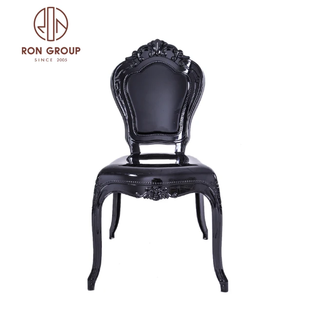 wholesale cheap price hotel banquet furniture dining seat resin black chairs for events