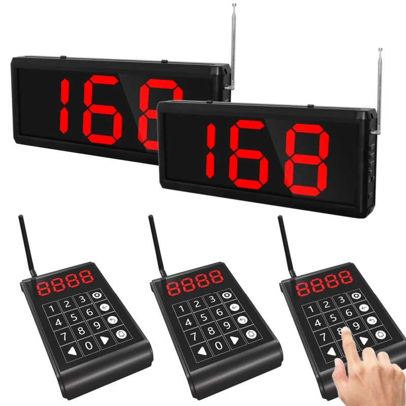 Wireless Restaurant Pager Queue Management System Number Calling System Business Keyboard Calling system