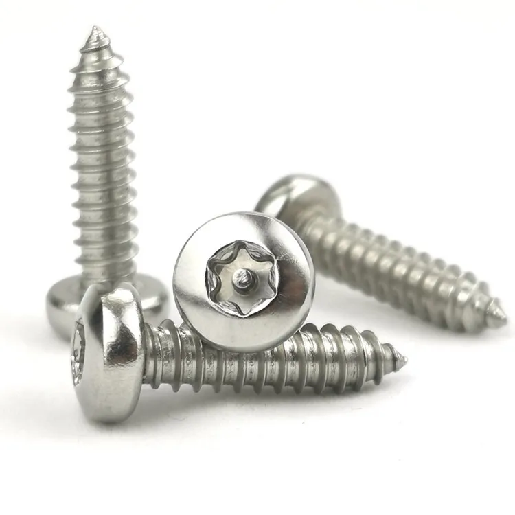 Factory Stainless Steel 304 M2 M3 M4 M5 M6 Torx Head Threaded Wood Self Tapping Screw For Torx Hexagonal  Key