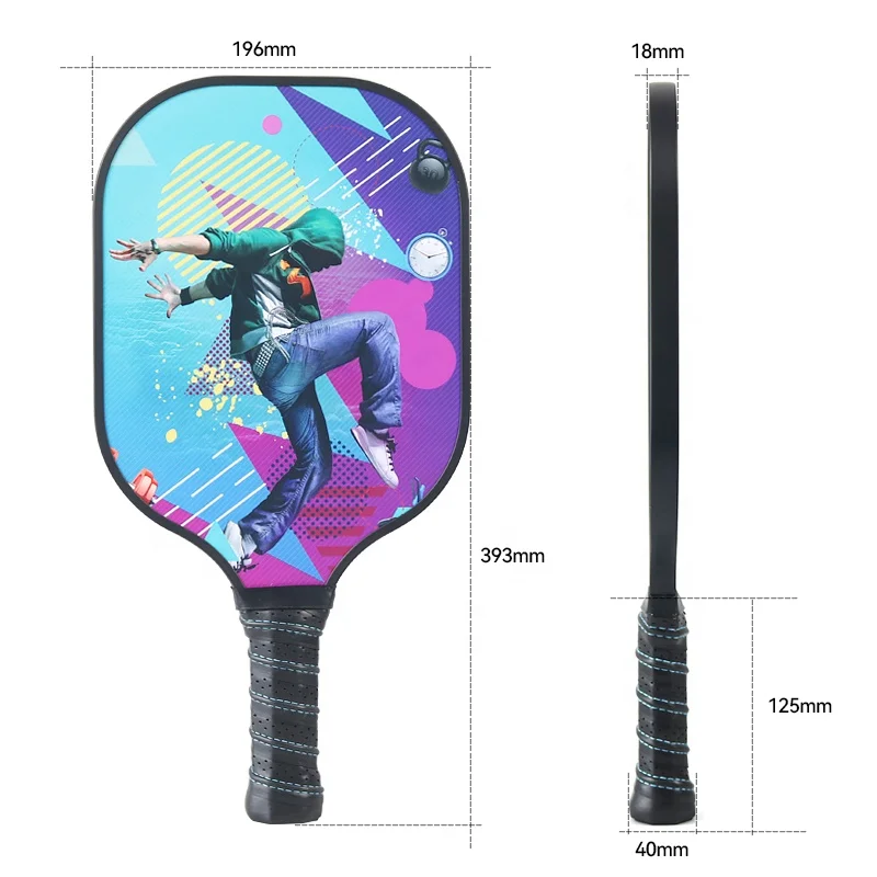 Pickleball Paddles Pickleball Racquets Set of 2 Honeycomb Composite Core Pickleball Rackets With 4 Balls and Portable Carry Bag