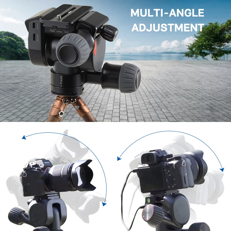 Benro Wholesale Load Capacity 7KG Smart Electric Motorized 360 Panorama Camera Photo Tripod Head