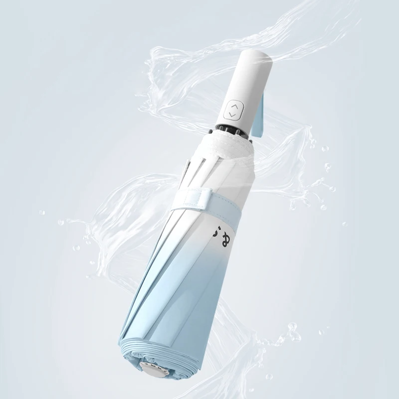 Factory promotional full automatic popular 3 folding umbrella automatic sunshade waterproof sombrillas rain umbrella for girls