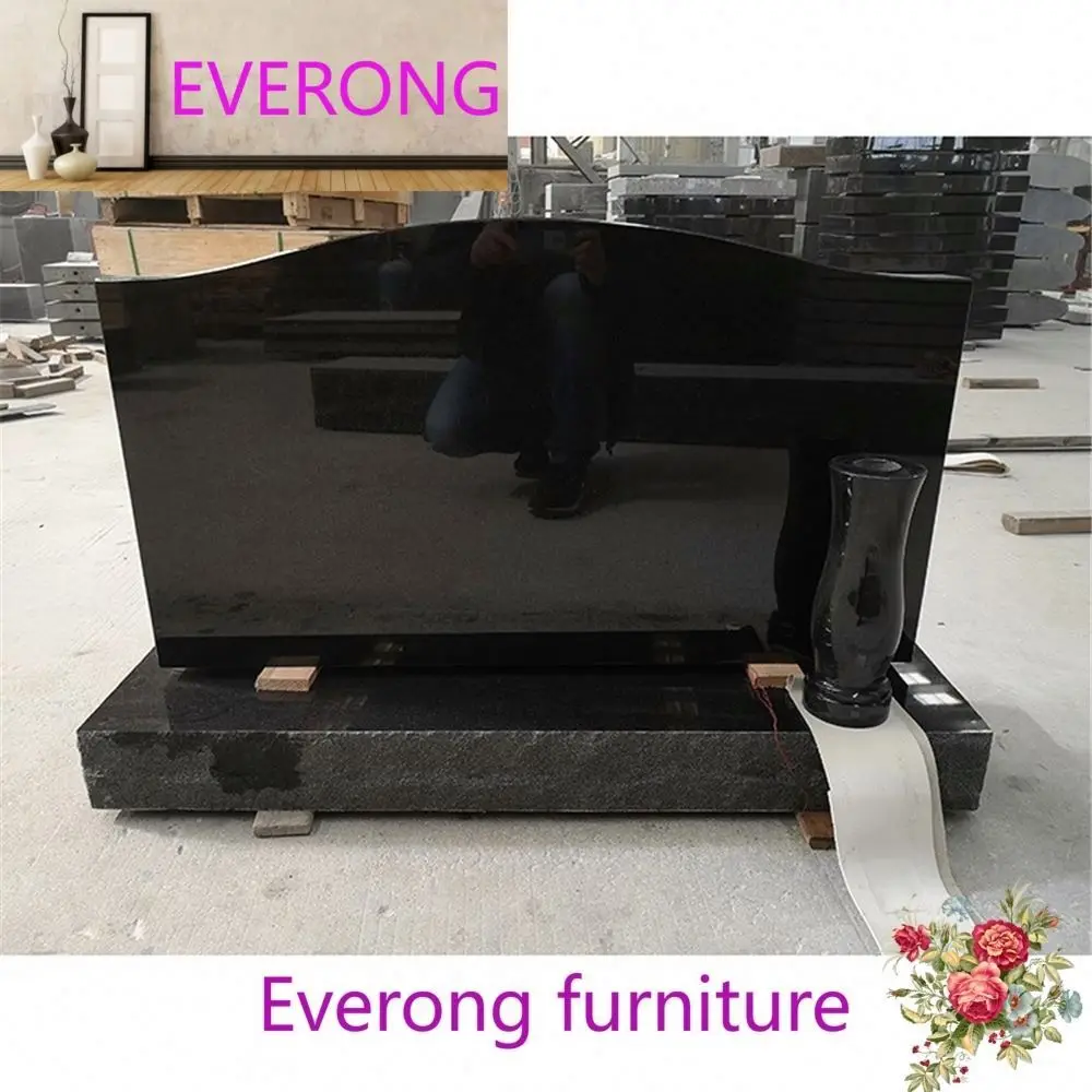 Black Granite Marble Tombstone Monument