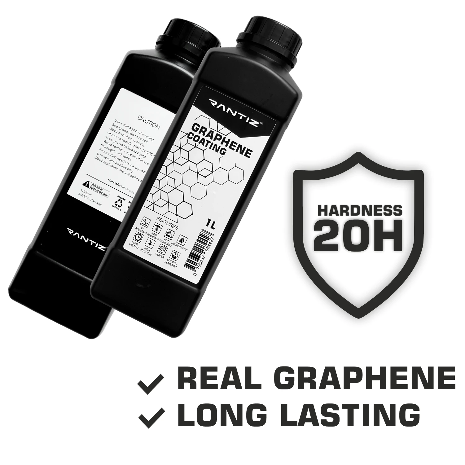 35,27 унции | 1000 мл | 1000 л, графеновое покрытие, достаточное для 33 автомобилей, отличное качество, Гидрофобный, сильный 3D Блеск | От RANTIZ