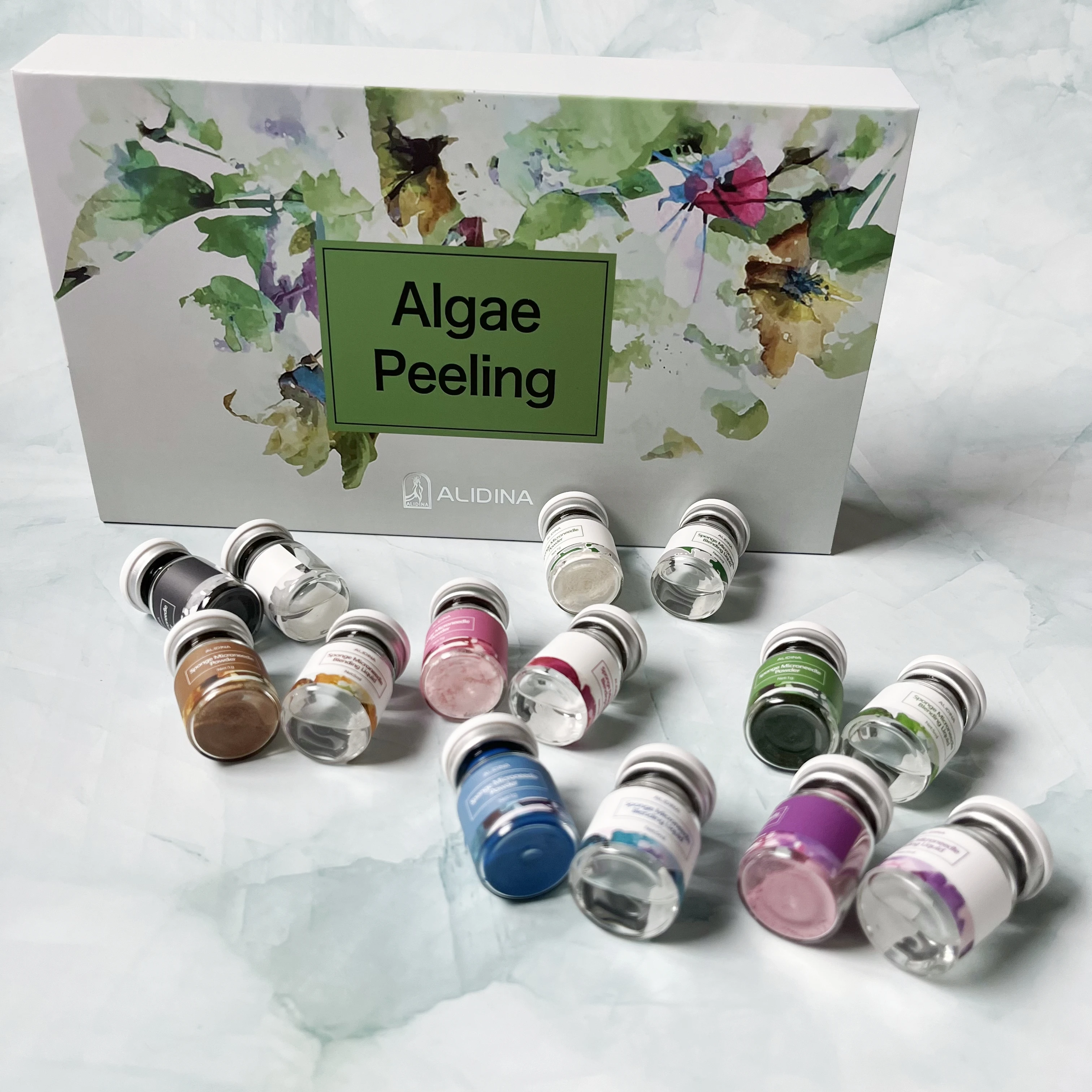 a 85% Algae Peel Powder Spongilla Spicules Peeling Acne Treatment No Chemical Peeling Serum