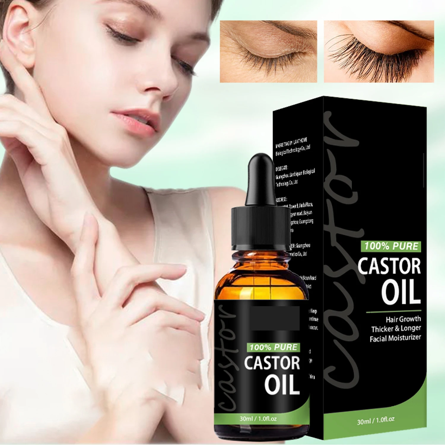 Private label 100% Pure Cold Pressed Organic Castor Oil Hexane Free Eye Lash Growth Castor Essential Oil For Hair Growth