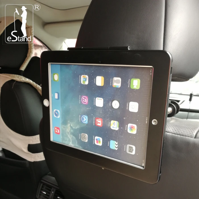eStand BR24002 vehicle-mounted metal car rear seat for entertainment ads digital stand for iPad tablet