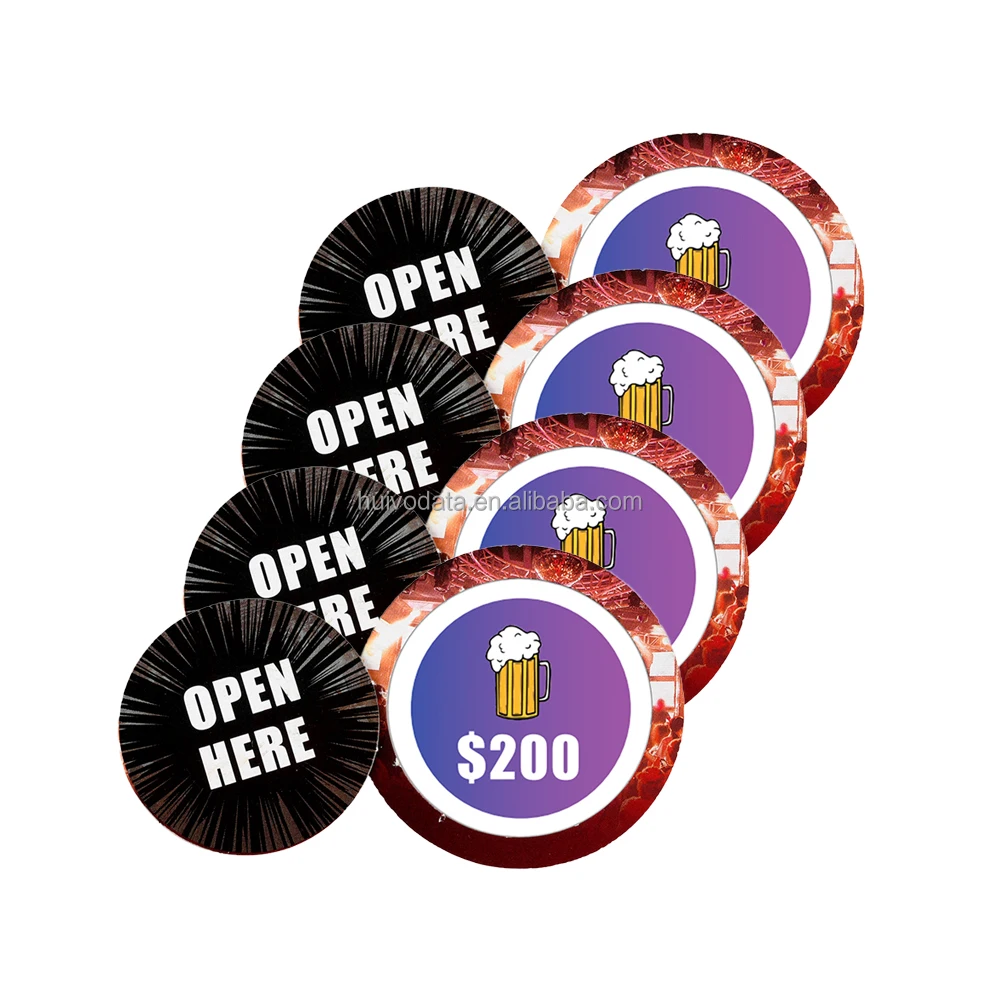 Spherical pull tab Cards Custom Double Sided Printing games pull tabs and break open lottery ticket One Window Pull Tabs tickets