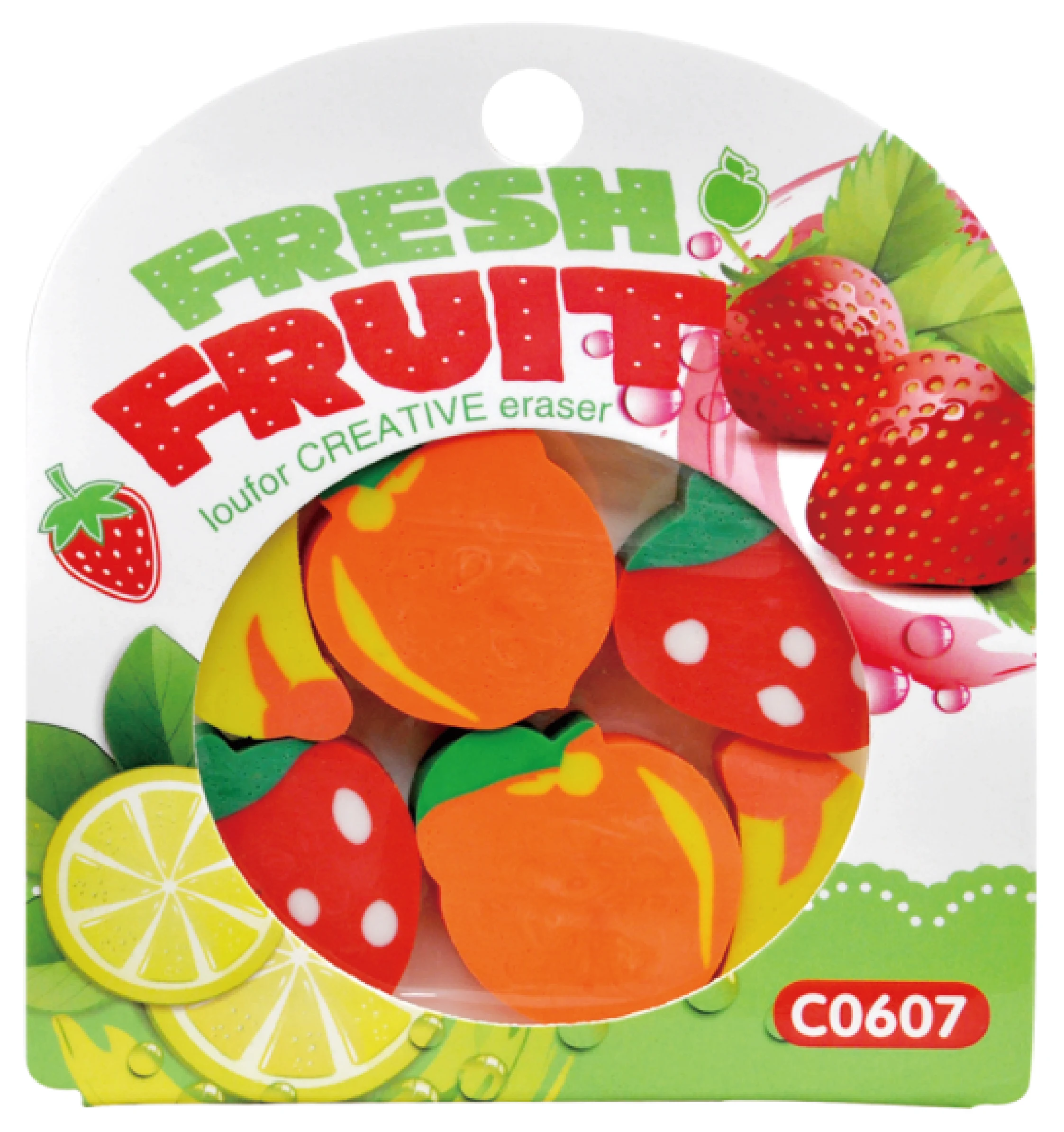 School Eraser Correction Supplies Multicolor Eraser Fruit Eraser