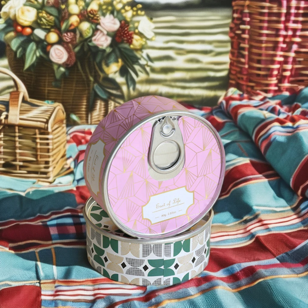 Wholesale Luxury Custom Tins Scented Candle Smokeless Creative Aroma Natural Soy Wax Tins Jar Candle