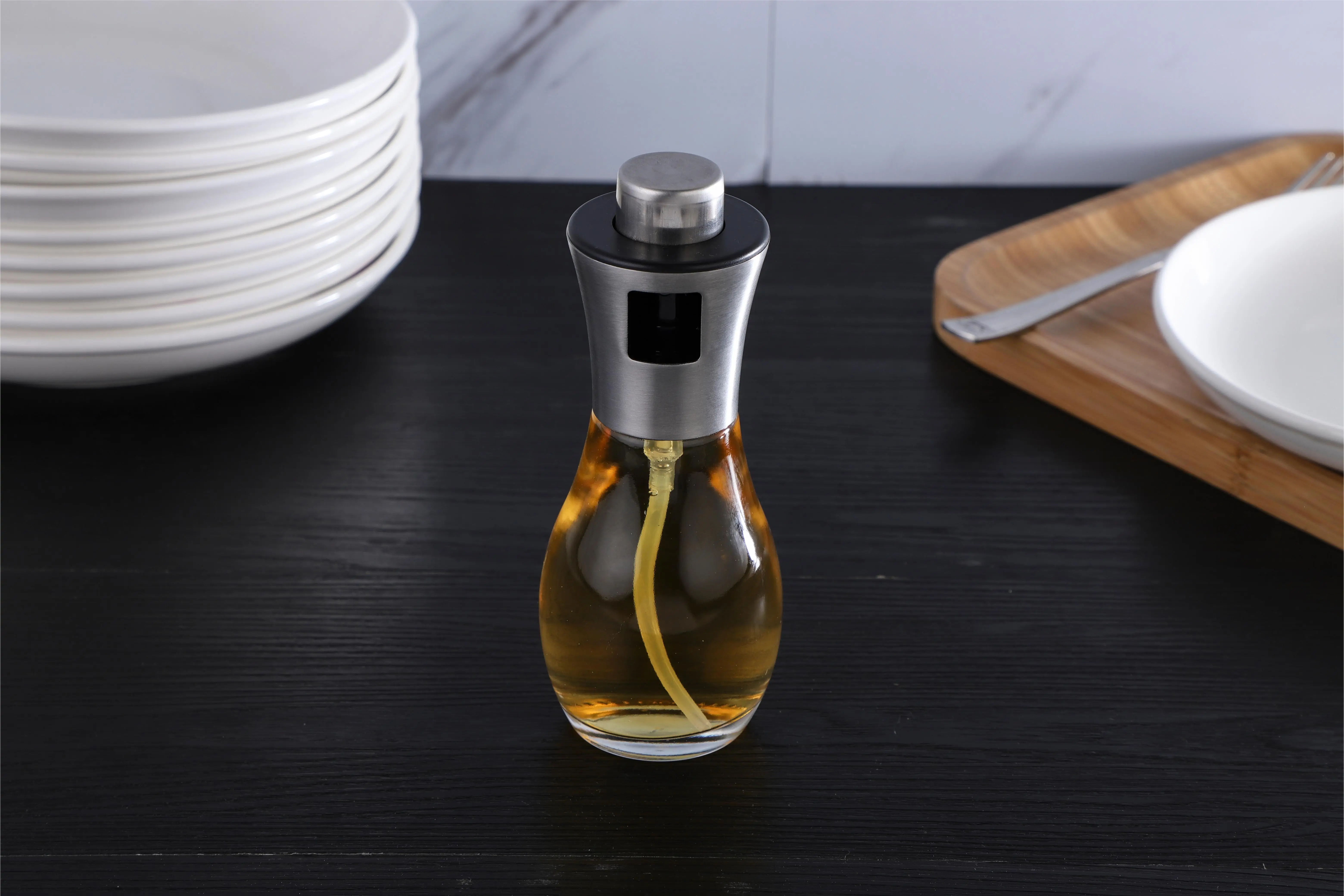Portable 200ML #304Stainless Steel Cooking Vinegar Olive Oil Sprayer Bottle