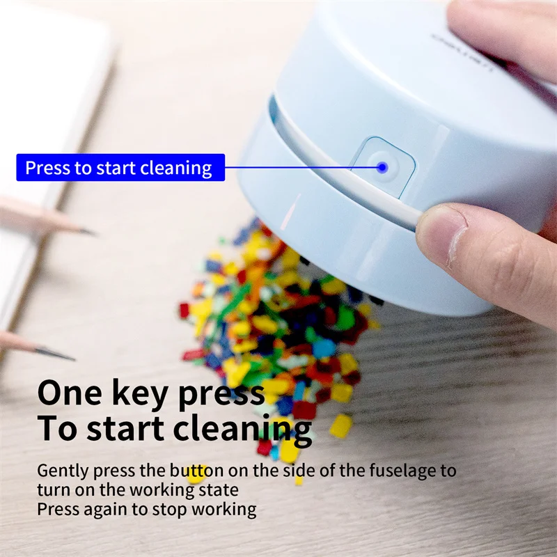 Deli 18884 USB vacuum cleaner Desktop dust-proof keyboard cleaning Home table cleaning machine for school office supplies