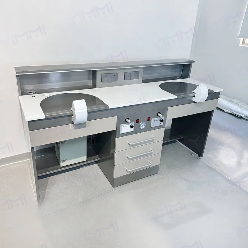 Medical Equipment Stainless Steel Technician Table Dental Lab Station Table Laboratory Double Work Bench