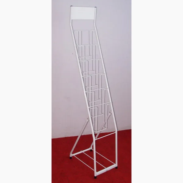 floor standing folding pack wire pocket holder brochure display rack