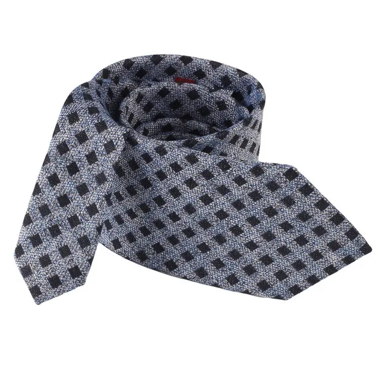 China Manufacturer Wholesale Pure Handmade Neckties Hot Selling Luxury Silk Jacquard Plaid pattern Necktie For Men