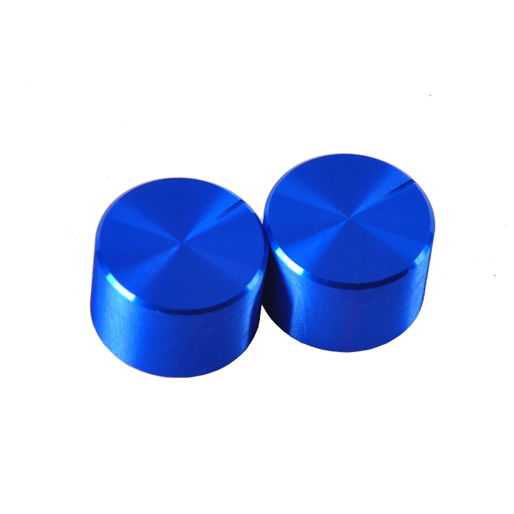 6mm 18Teeth Knurl Spline Shaft 20x13mm Aluminum Knob Blue Audio Guitar Bass Amp