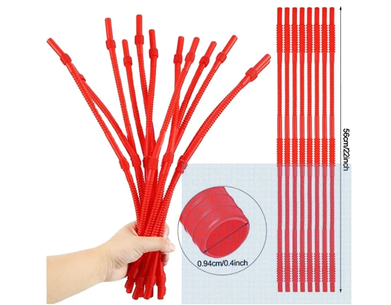 Customized Extra Long Flexible Drinking Straw Food Grade Reusable Plastic Biodegradable Folding Drinking Straw For Juicing