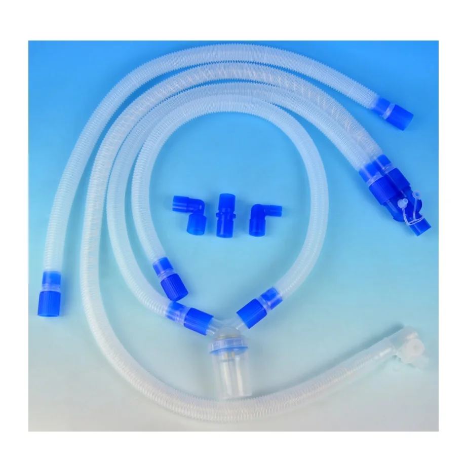 Одноразовая Медицинская дыхательная цепь для взрослых с одной проволокой с подогревом