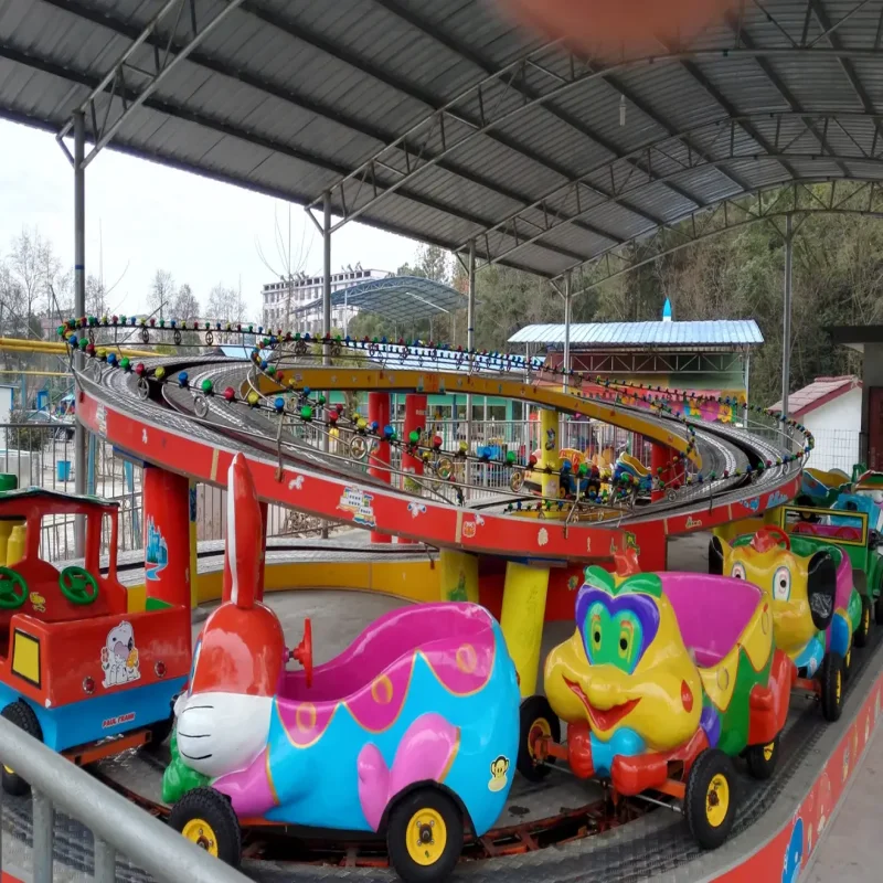 Indoor/Outdoor Attractions Shopping Mall Kids Carnival Rides, Amusement Mini Car Shuttle with Track for Sale