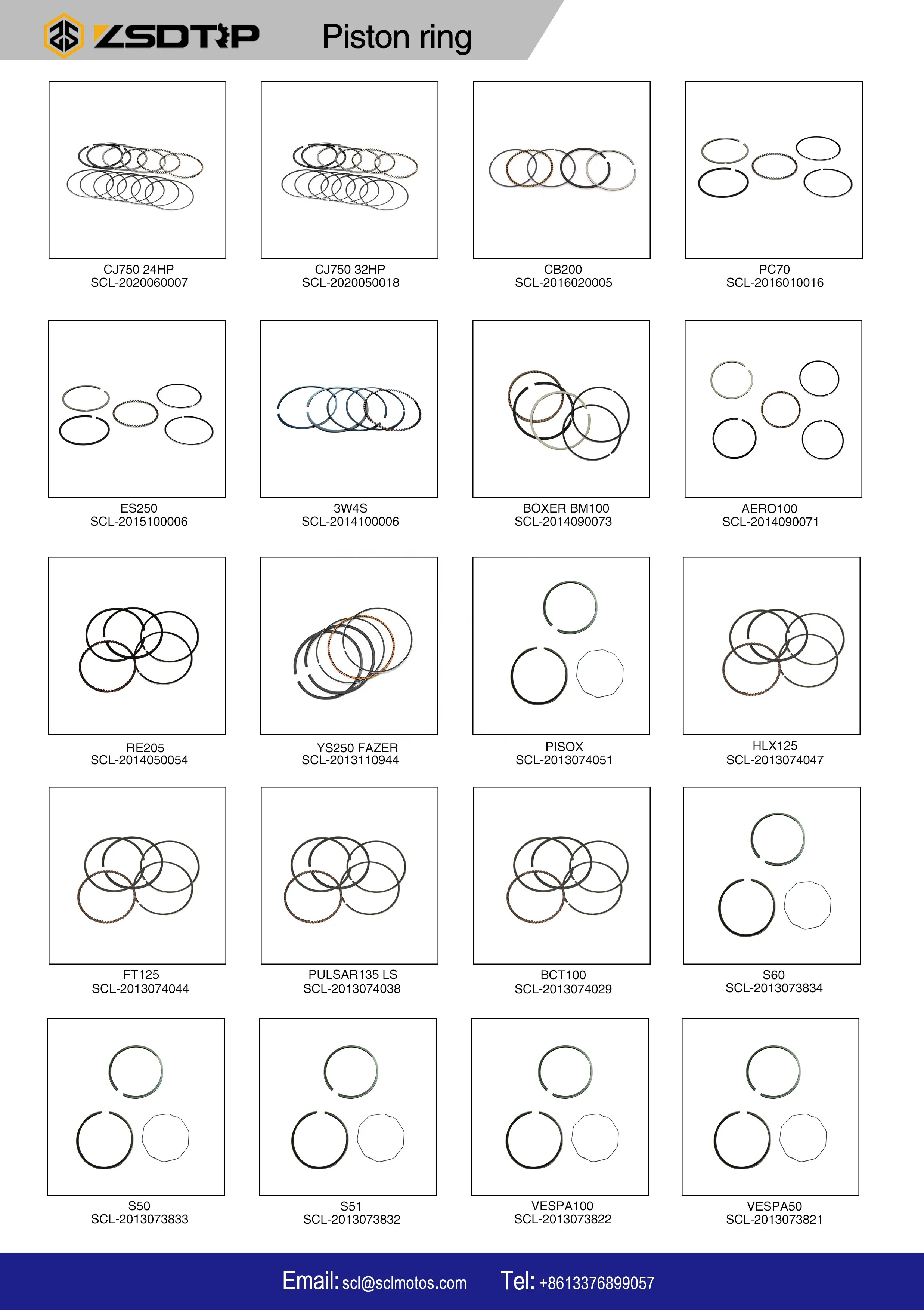 13011-383-620 13021-397-000 High Quality Motorcycle Engine Crankshaft 56.5mm Piston ring set For CG125