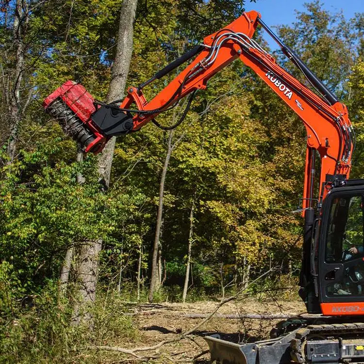 Mulchers For Excavators Small 8 Ton Land Clearing Equipment Mini Forestry Mulcher Excavator
