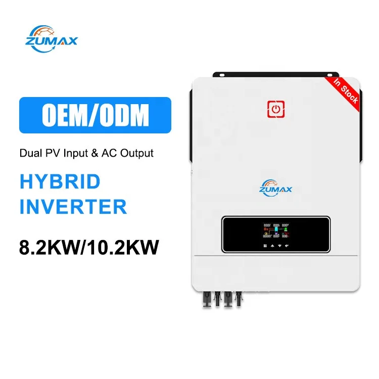In stock Zumax 10KW single phase on off grid Dual output 6.2kw 8.2kw 10.2kw Save sine wave hybrid inverter with MPPT 180A
