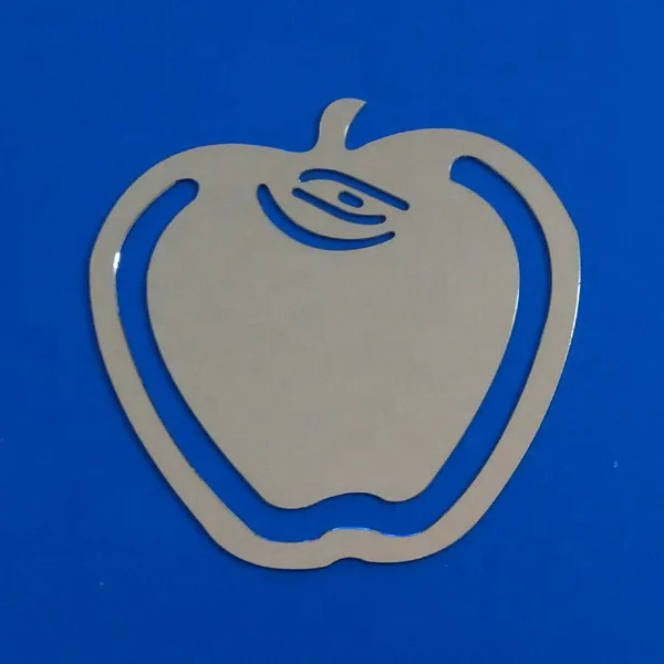 Rectangle metal bookmark blank with gold and silver plating