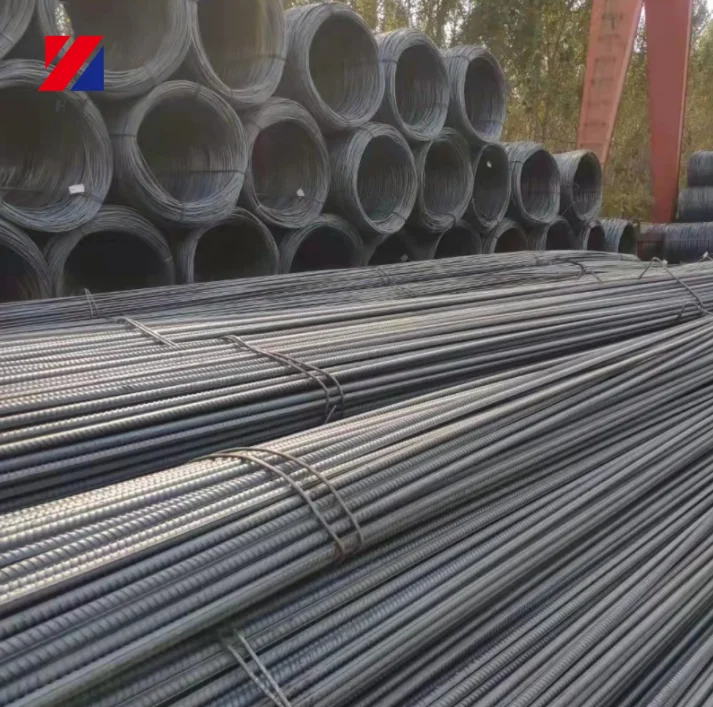 Hot sale Steel Rebars Steel Reinforcing Bars Astm 10mm 12mm Hrb400 Screw-thread Steel Bar Iron Rod