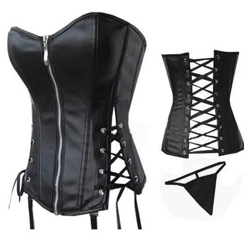 Beautiful and generous adjustment of strong abdomen at will lumbar leather corset two piece set