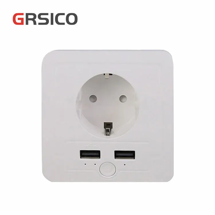 15A EU Standard Wireless WIFI Remote Control Wall Switch Socket Brand with USB Port Support Tuya Smart Home