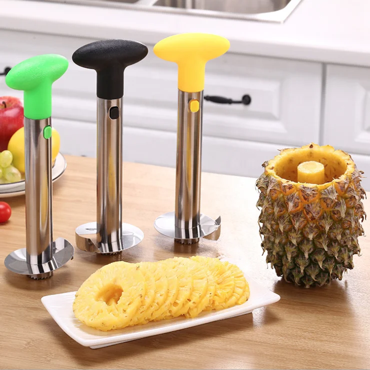 Multi-functional Pineapple Cores Remove Kitchen Tool Stainless Steel Fruit Pineapple Peeler Slicer Cutter With Sharp Blade
