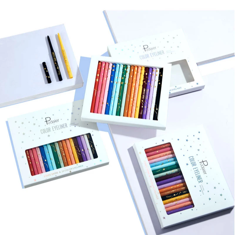 Pudaier18 цветов/набор жидкая подводка для глаз не Цветущая легко носить матовая цветная