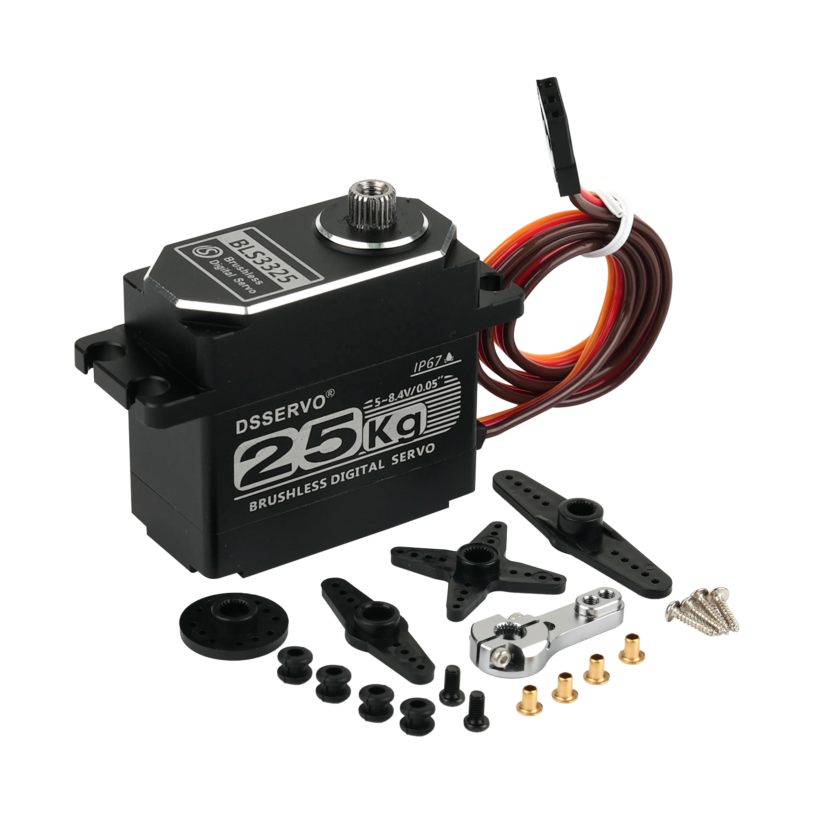 BLS3325 Digital Servo 25KG All Metal High Speed Brushless Servos Motor for 1/8 1/10 1/12 RC Crawler Car Truck  Boat Robotics