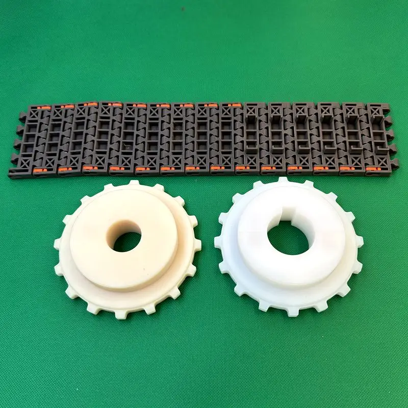 Modular plastic mesh belt machining chain wheel conveyor belt