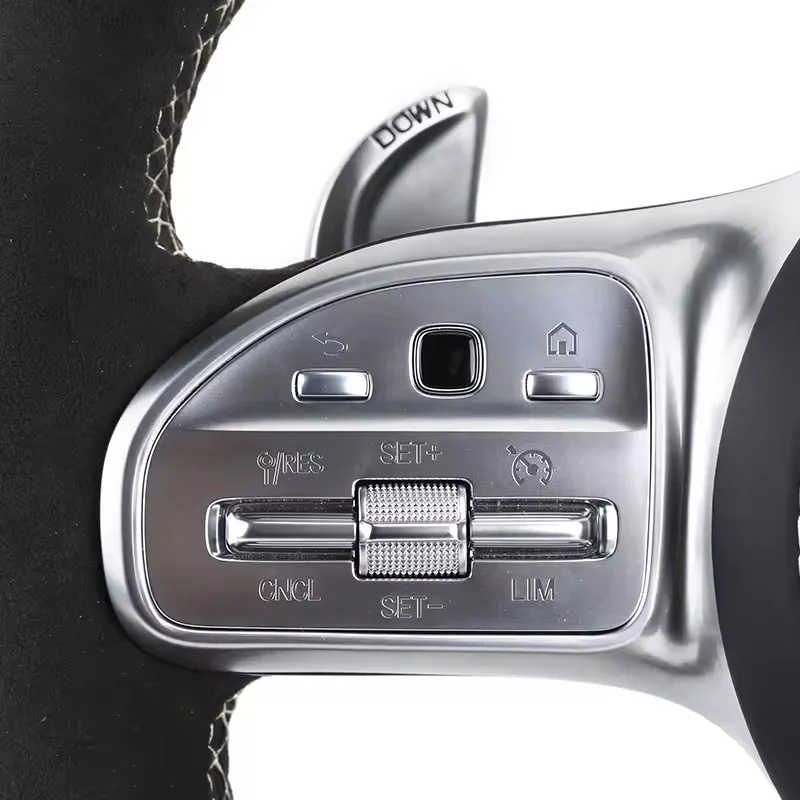 Custom Volant Lenkrad Half Alcantara Steering Wheel for Mercedes C E Class W204 X204 W205 CLA X118 C238 X253 GLC 63 C63 E63 AMG