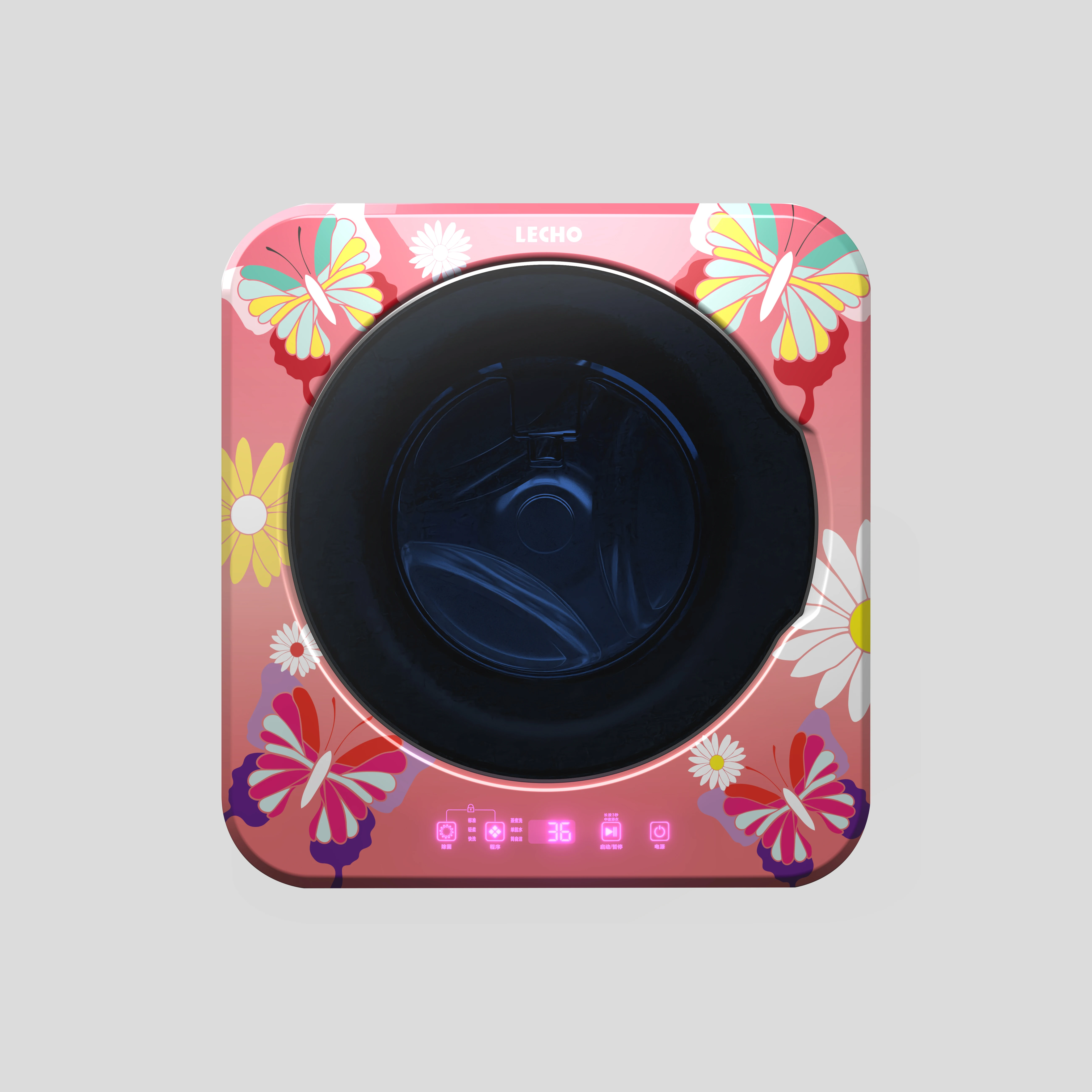 China LECHO factory price convenient mini wall front loading washing machine