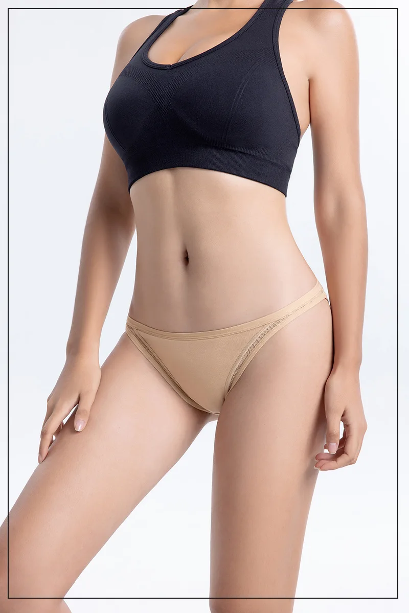 Semi-wrapped hip sexy female cotton breathable wholesale simple girl bikini spaghetti strap ladies triangle pants low waist