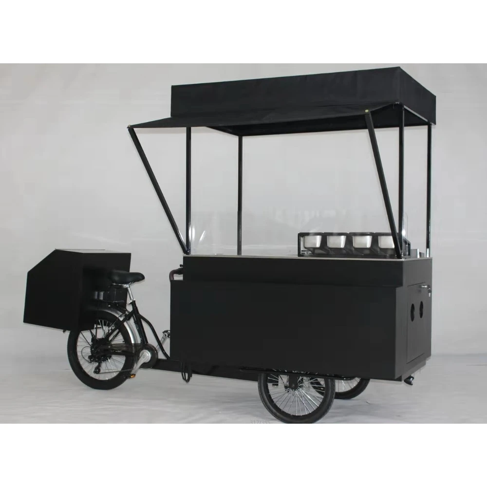 Latest Design Superior Quality Fully Equipped Hotdog Bike Cart Mobile Food