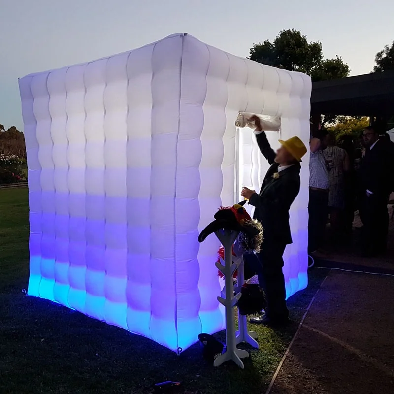 Wedding portable cheap inflatable cube LED photo booth